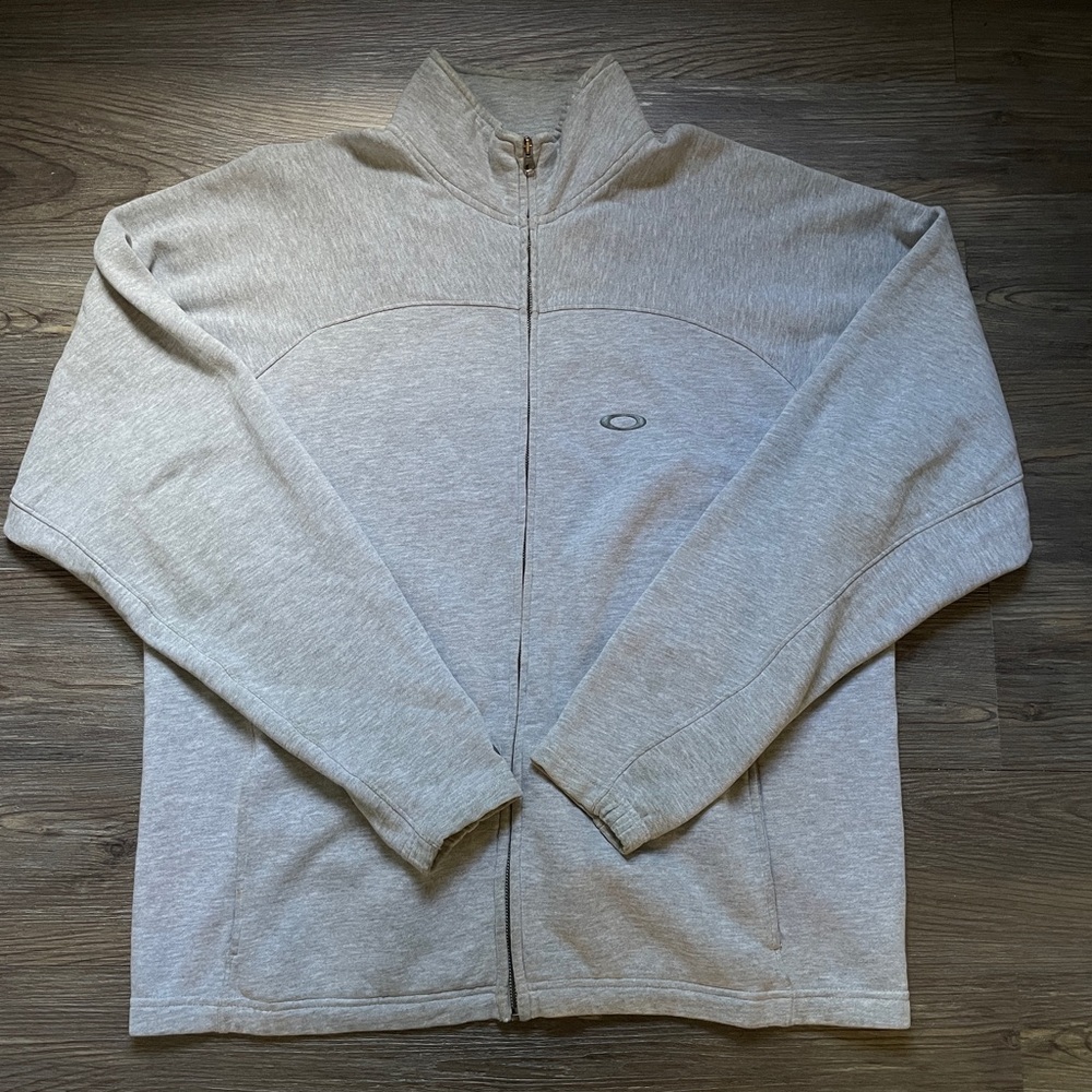 Oakley heather grey zip-up jacket